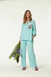 WASHED EFFECT RAYON FABRIC BAINS SHIRT